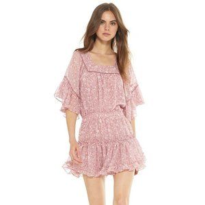 MISA Los Angeles Pink Flowy Summery Larisa Sun Dress